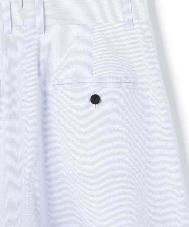 uncrave コットンクロスストライプ ワイドトラウザー サックスストライプ