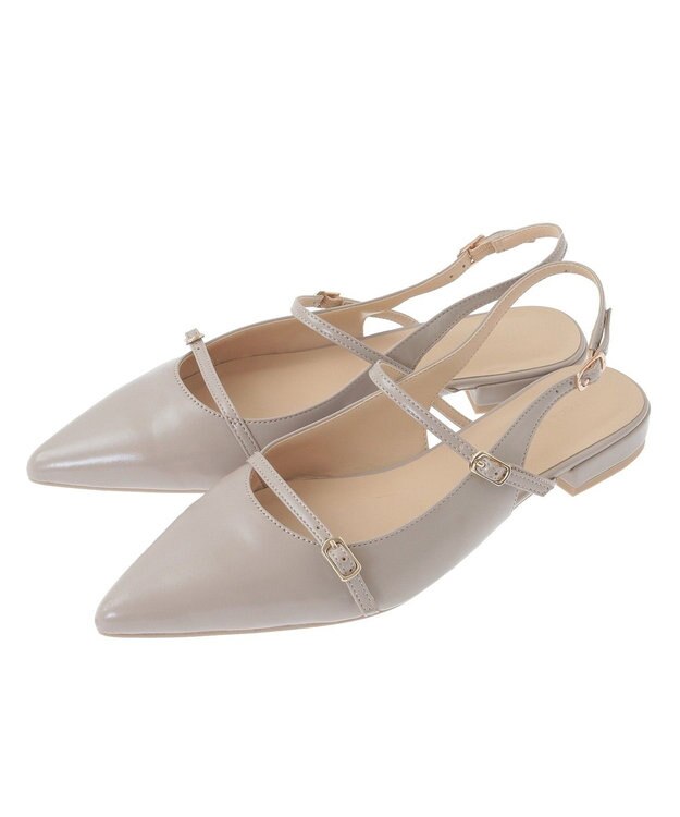 YECCA VECCA バックストラップメリージェーンパンプス Black