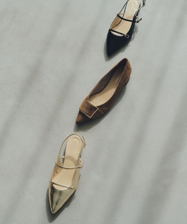 YECCA VECCA バックストラップメリージェーンパンプス Black