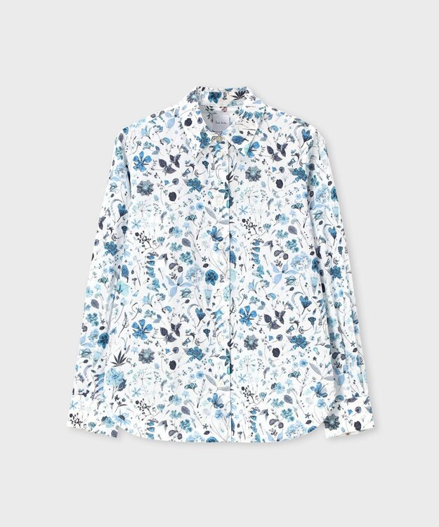 Paul Smith リバティプリント 長袖シャツ ブルー