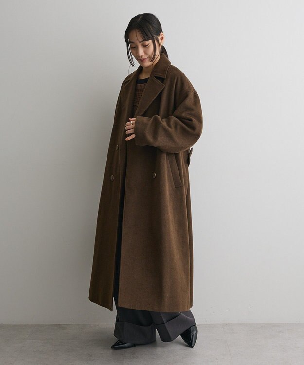 CRAFT STANDARD BOUTIQUE ウールライクロングコート Brown