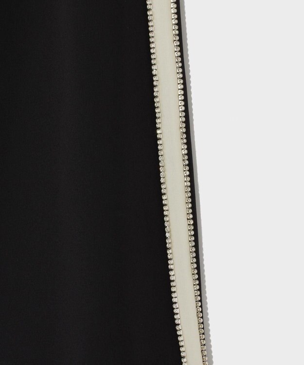 GRACE CONTINENTAL ラインビジューロングスカート ブラック