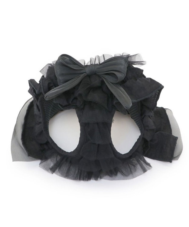 PET PARADISE cherircouture フリフリハーネス 《ブラック》 小型犬 Ｓ ブラック