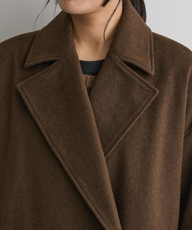 CRAFT STANDARD BOUTIQUE ウールライクロングコート Brown