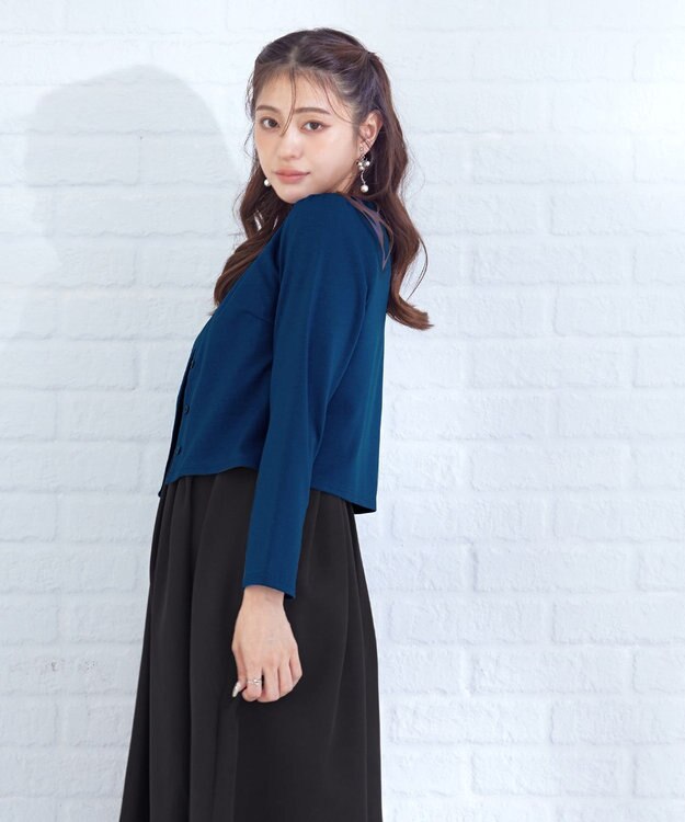Tiaclasse 【洗える】前開きポンチボレロ ターコイズ