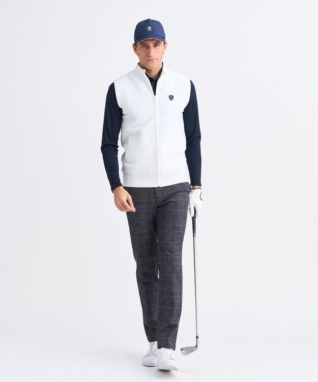 23区GOLF 【MEN】裏起毛ジャージーパンツ ストレッチ モノグラム 上品スタイル ネイビー系5