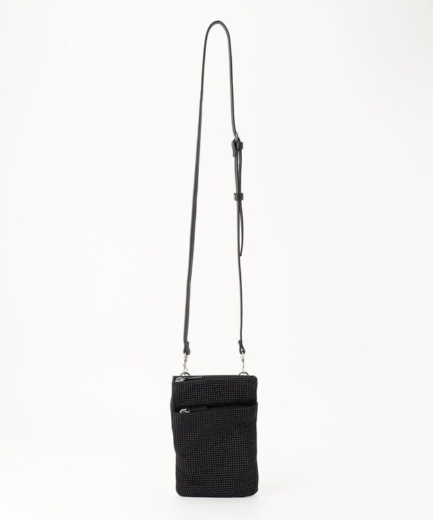 LA BAGAGERIE ラインストーンポシェット ブラック