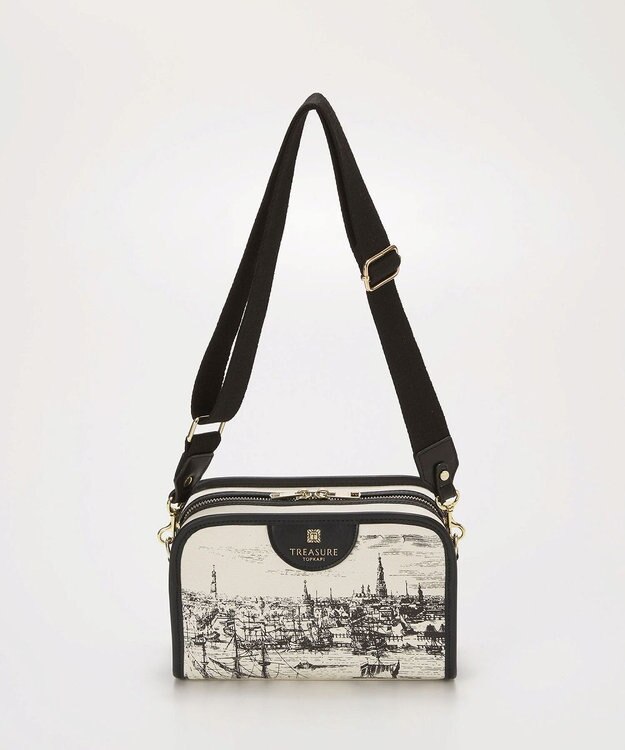 TOPKAPI 【TREASURE TOPKAPI】キャンバス プリント ワンハンドル ショルダーバッグ ホワイト
