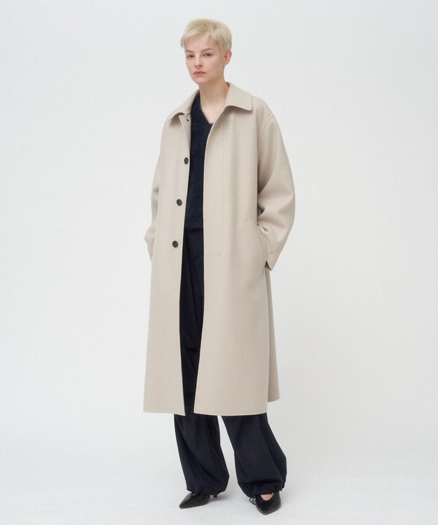 ATON SUPER 120S DOUBLE MELTON | バルマカーンコート BEIGE