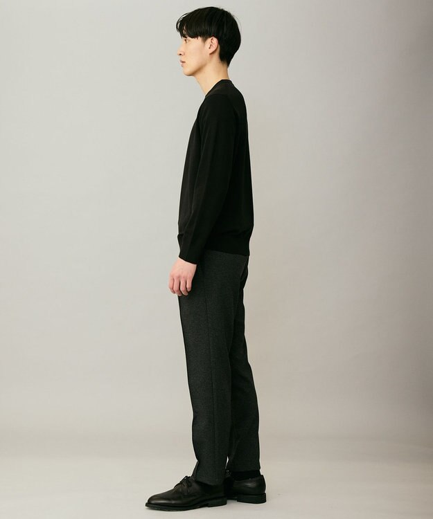 UNFILO MENS 【男女兼用】ソフトサーモ アンチピリングニット クルー ブラック