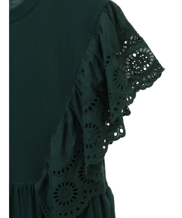 Green Parks ・ＳＵＧＡＲ　ＳＰＯＯＮ　ショルダー刺繍レースワンピース Green