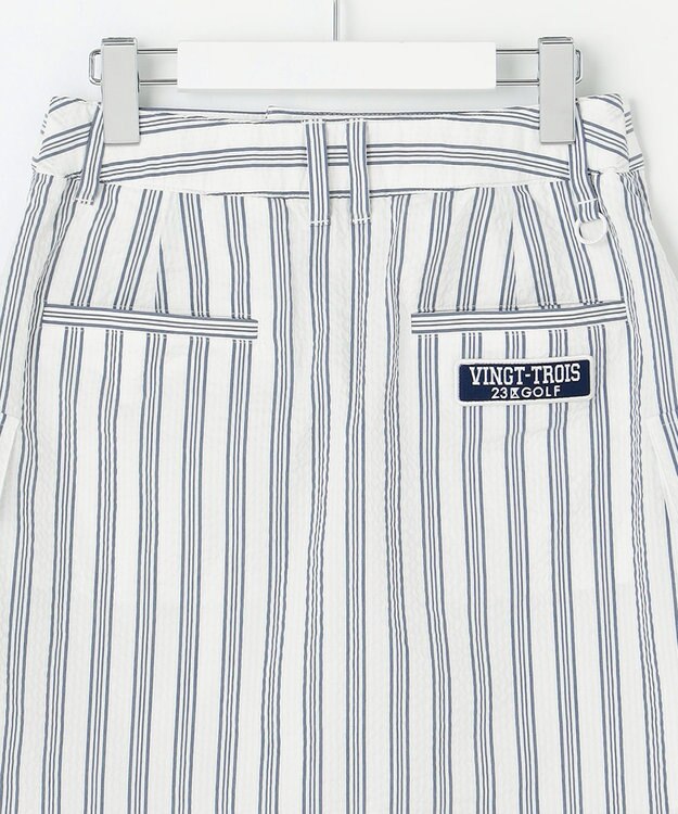 23区GOLF 【WOMEN】【ストレッチ】サッカープリント スカート ホワイト系1