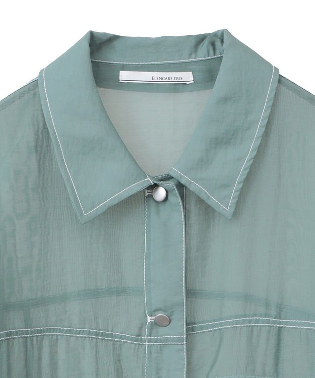 Green Parks ・ＥＬＥＮＣＡＲＥ　ＤＵＥ　カラーステッチシアーＧジャン Green