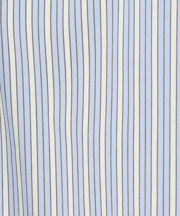 J.PRESS LADIES S 【洗える】BEZコットンナイロン ストライプ ピンタック ブラウス ブルー×イエローストライプ系1