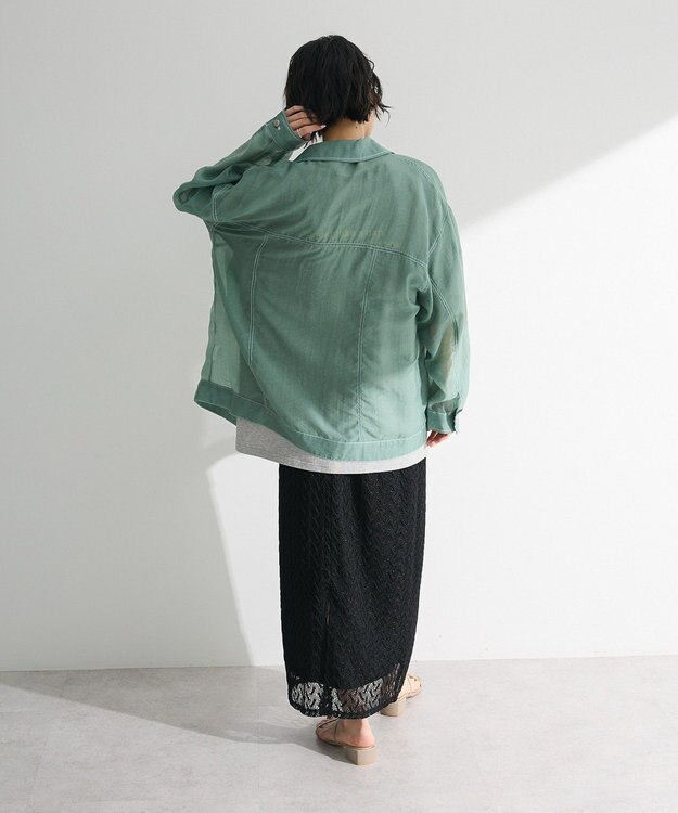 Green Parks ・ＥＬＥＮＣＡＲＥ　ＤＵＥ　カラーステッチシアーＧジャン Green