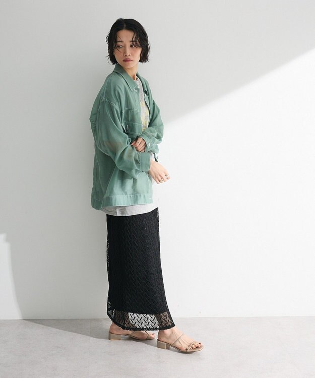 Green Parks ・ＥＬＥＮＣＡＲＥ　ＤＵＥ　カラーステッチシアーＧジャン Green