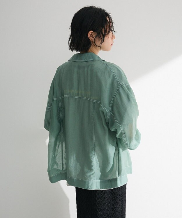 Green Parks ・ＥＬＥＮＣＡＲＥ　ＤＵＥ　カラーステッチシアーＧジャン Green