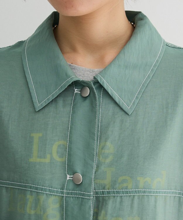 Green Parks ・ＥＬＥＮＣＡＲＥ　ＤＵＥ　カラーステッチシアーＧジャン Green