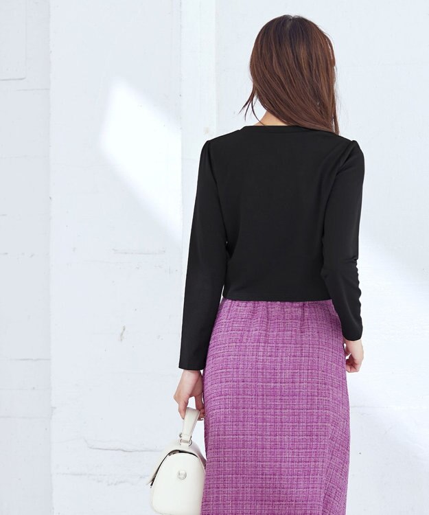 Tiaclasse 【洗える】前開きポンチボレロ ブラック