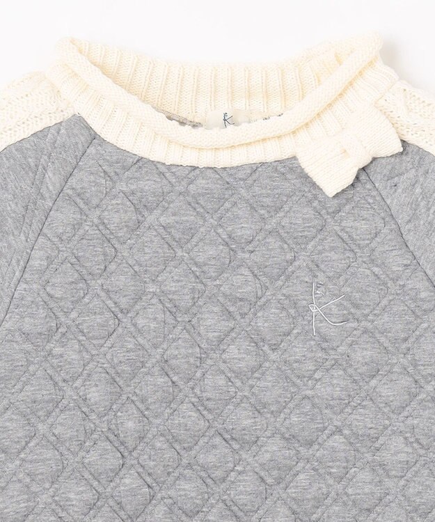 組曲 KIDS 【110-140㎝】ダイヤキルト ワンピース グレー系