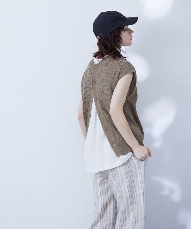 J.PRESS YORK STREET 【WOMEN】コットンコードベスト ブラウン系