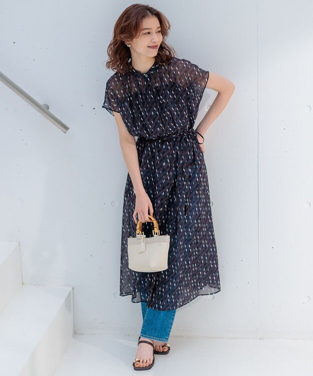 23区 バンブーハンドル ミニ ショルダーバッグ アイボリー系