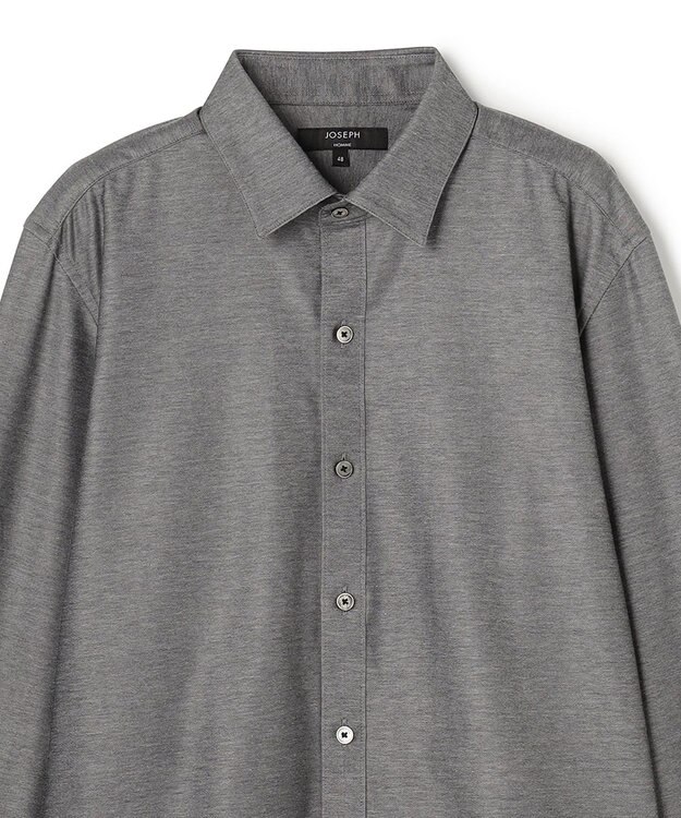 JOSEPH HOMME 新素材【ストレッチ】コンフォートクリアジャージー　長袖レギュラーカラーシャツ グレー系