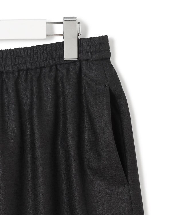 23区 S 【洗える】トリアセスラブストレッチ ワイド パンツ ブラック系