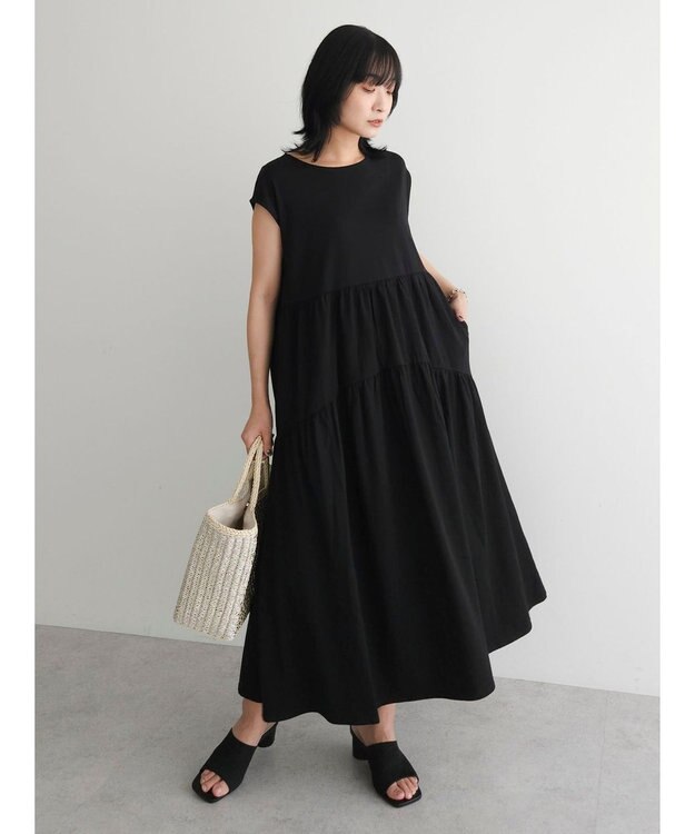 Green Parks ・ＳＵＧＡＲ　ＳＰＯＯＮ【ＣＯＯＬ】フレンチキリカエワンピ Black