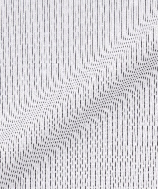 uncrave コットンクロスストライプ ワイドトラウザー ネイビーストライプ