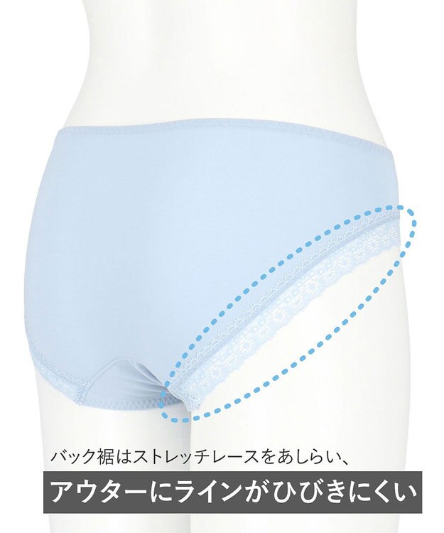 Wing ショーツ 【スタイルアップブラ】 KB2900とペア アウターにひびきにくい(バック裾) やさしいフィット感 はきこみ丈あさめ KF2890 ウイング／ワコール ブルー
