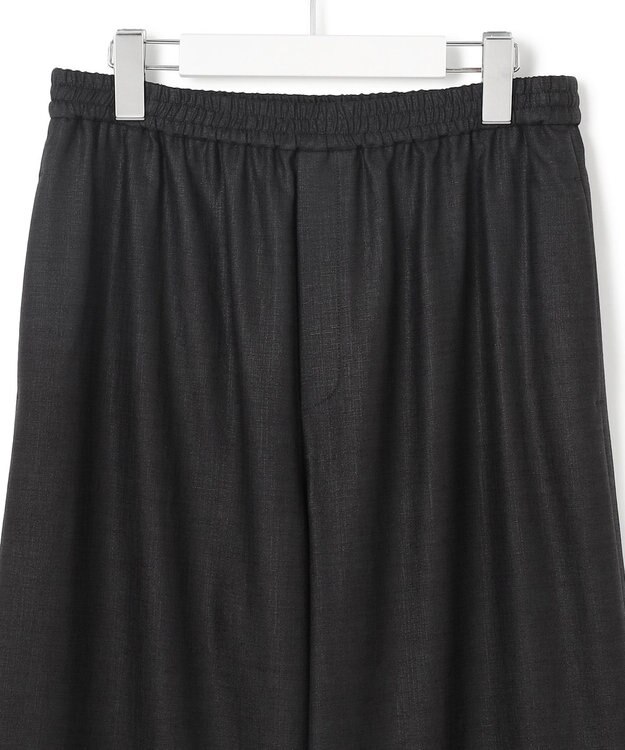 23区 S 【洗える】トリアセスラブストレッチ ワイド パンツ ブラック系