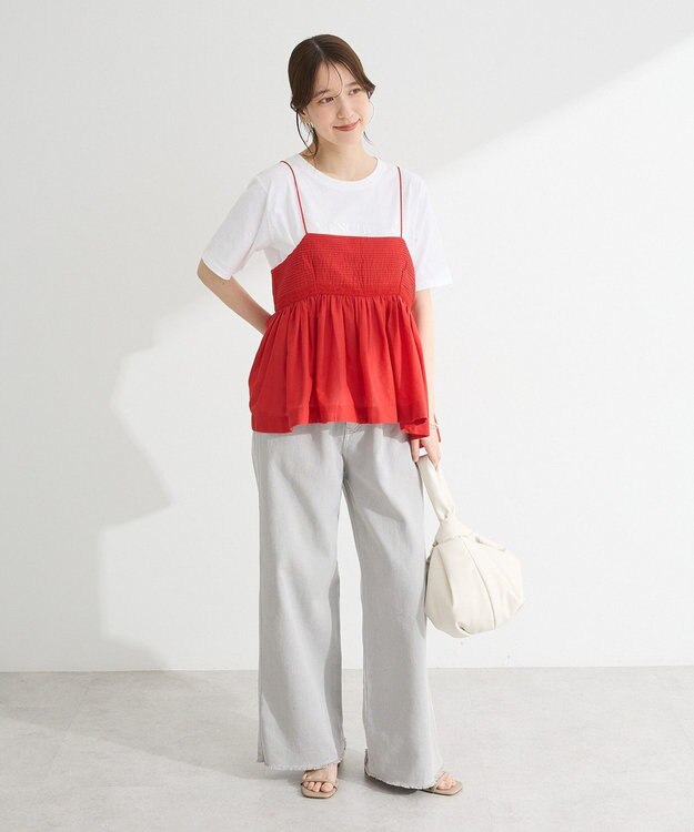 Green Parks Ｉ　ピンタックレースビスチェ Red