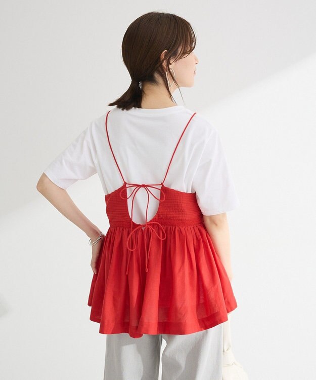 Green Parks Ｉ　ピンタックレースビスチェ Red