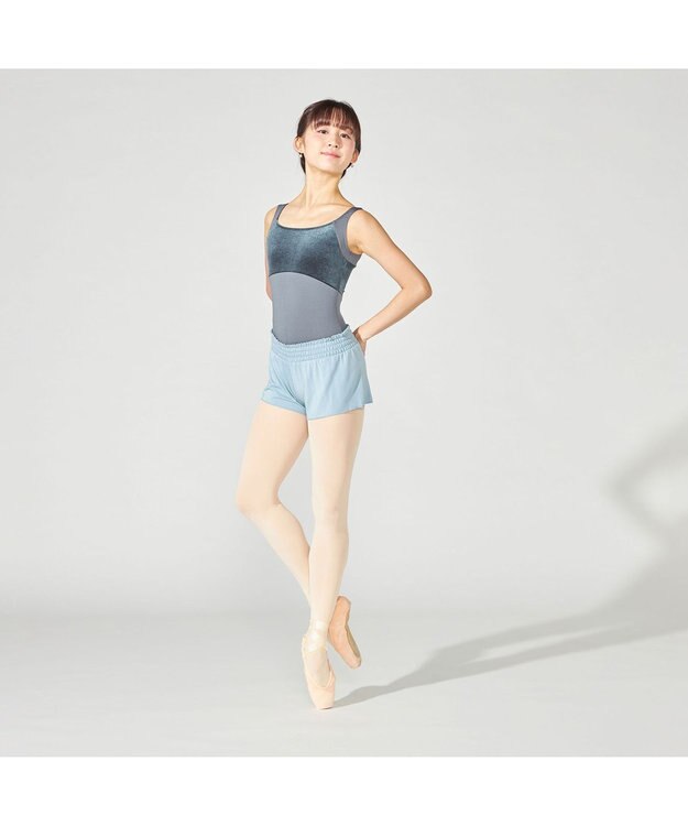 Chacott ノースリーブレオタード アッシュグレー