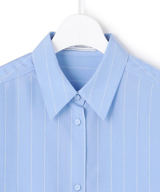 ICB 【WEB＆一部店舗限定】PreshrunkCupraStripe シャツ サックスストライプ