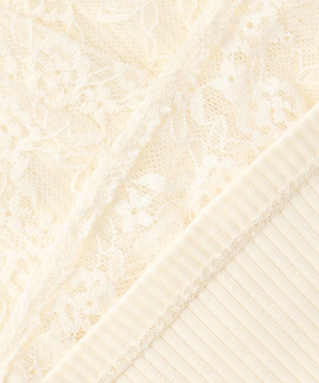 組曲 KIDS 【150-160㎝】スノウレースレイヤード トップス オフホワイト