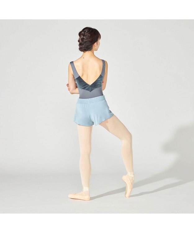 Chacott ノースリーブレオタード アッシュグレー