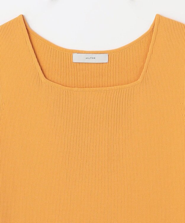ANY リブニットタンクトップ イエロー