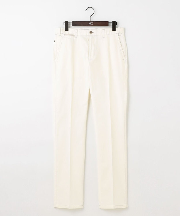 JOSEPH ABBOUD 【ウエストも伸びる！オーガニックコットン使用・25AW】トリコチンストレッチ パンツ ホワイト系