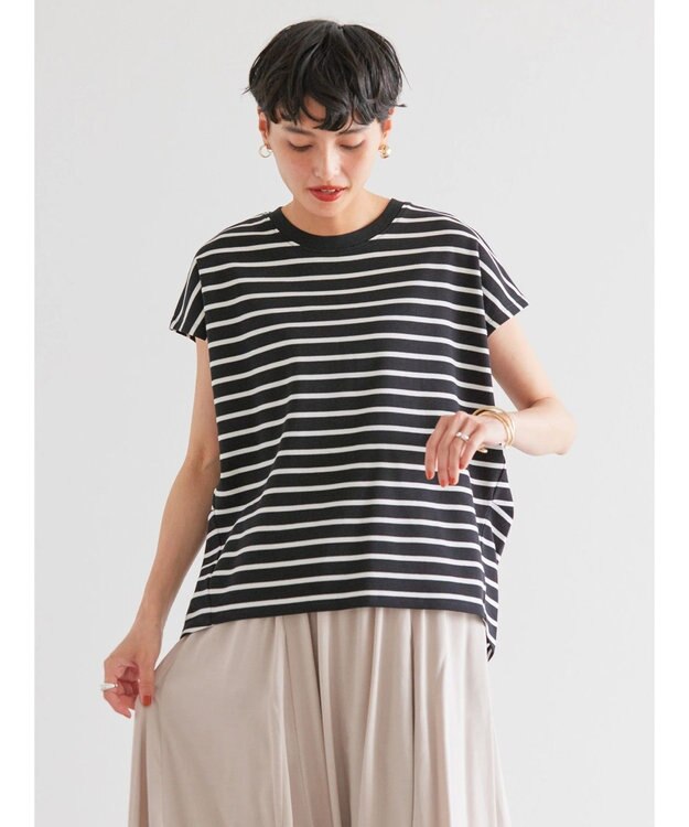 AMERICAN HOLIC キレイＣｏｔｔｏｎフレンチスリーブカットプルオーバー Border