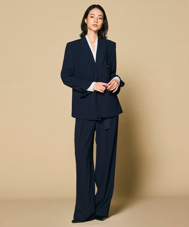 BEIGE， 【洗える】CINDY / ダブルブレストジャケット Navy