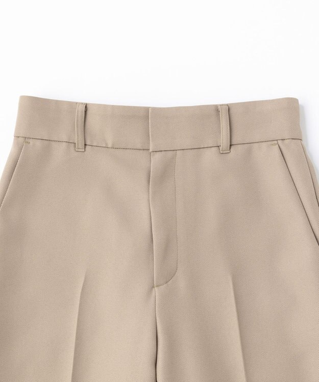 UNFILO ウールライクツイル ワイドパンツ ベージュ