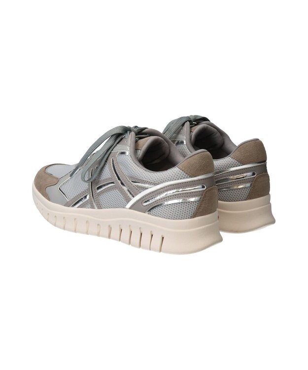 Bridget Birkin 【PARADIS COULEUR】異素材コンビレースアップスニーカー グレーコンビ