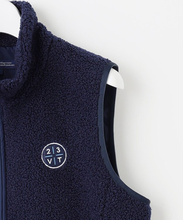 23区GOLF 【WOMEN】ボアベスト ネイビー系