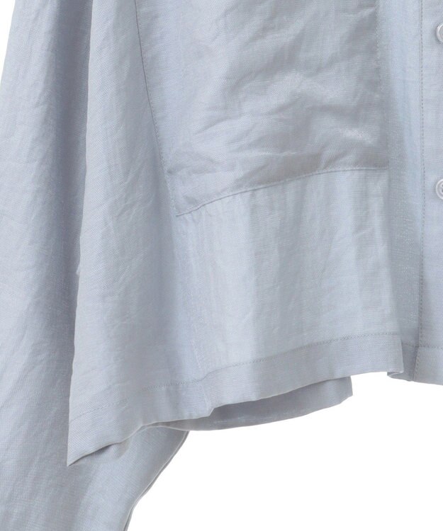 earth music&ecology Ｗポケットショートシャツ Sax