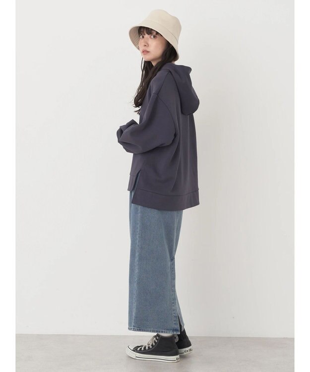 earth music&ecology ダンボールパーカー Dark Gray