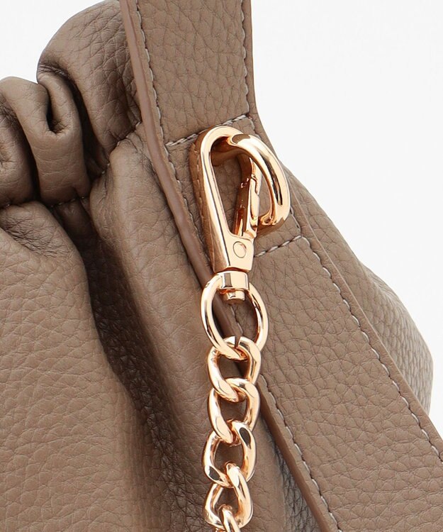 組曲 ギャザーワンショルダーハンドバッグ モカ系