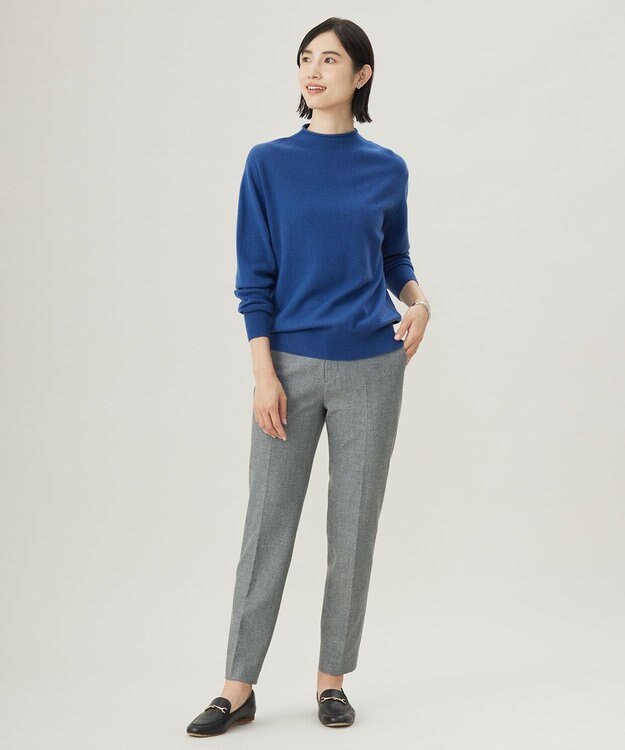 J.PRESS LADIES L 【洗える】チェルビック テーパード パンツ グレー系