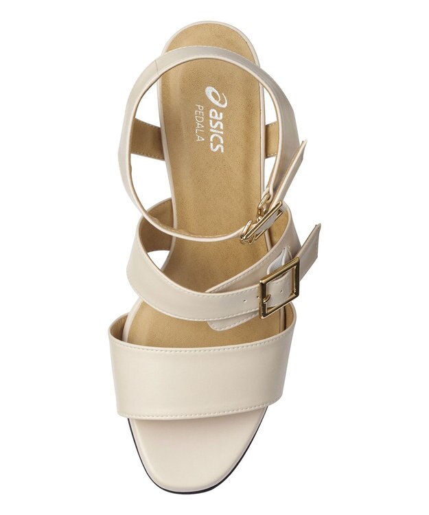 ASICS WALKING ペダラ ヒールサンダル 3E 5.0cmヒール ブラウン系